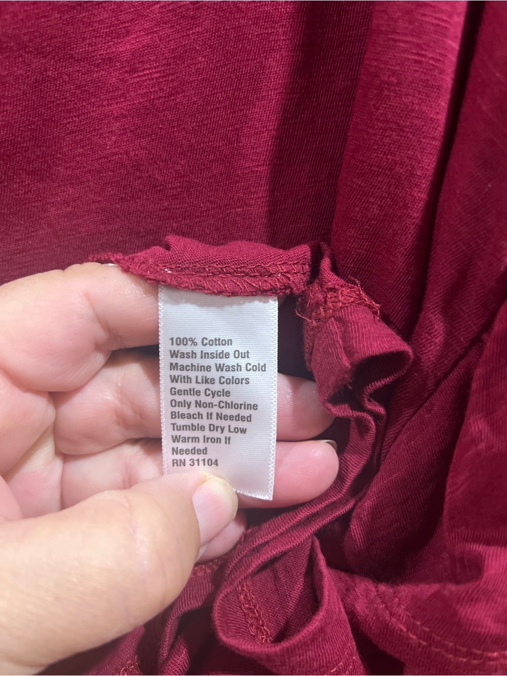 crown & ivy Burgundy Ruffle Sleeve Short-Sleeve Tee - Picture 5 of 6